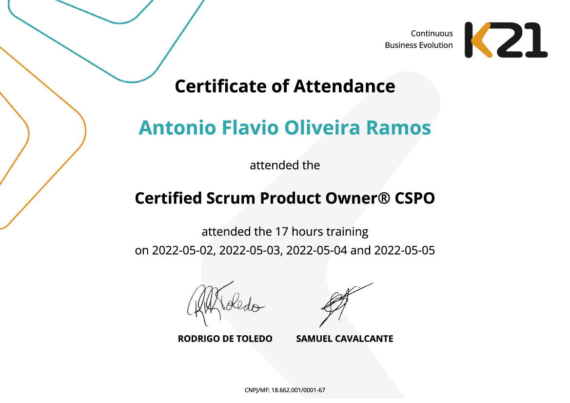 Certificado K21